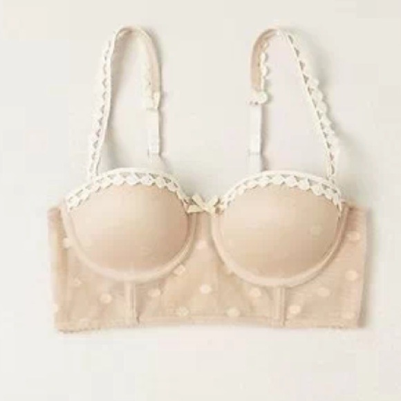 SOLD!!! Anthropologie Wedding Nude Polka Dot Bra