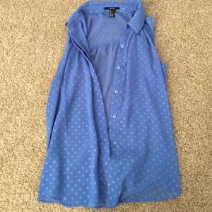Sleeveless Button Up Shirt