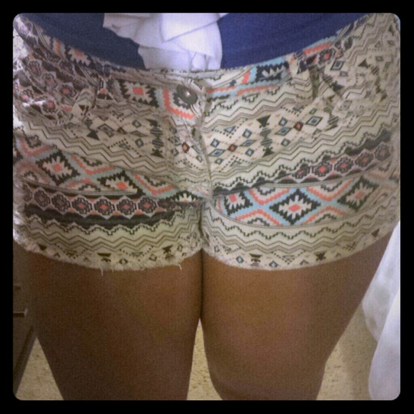 Aztec print shorts