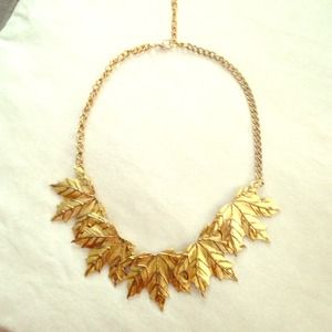 Maple leaf statement necklace