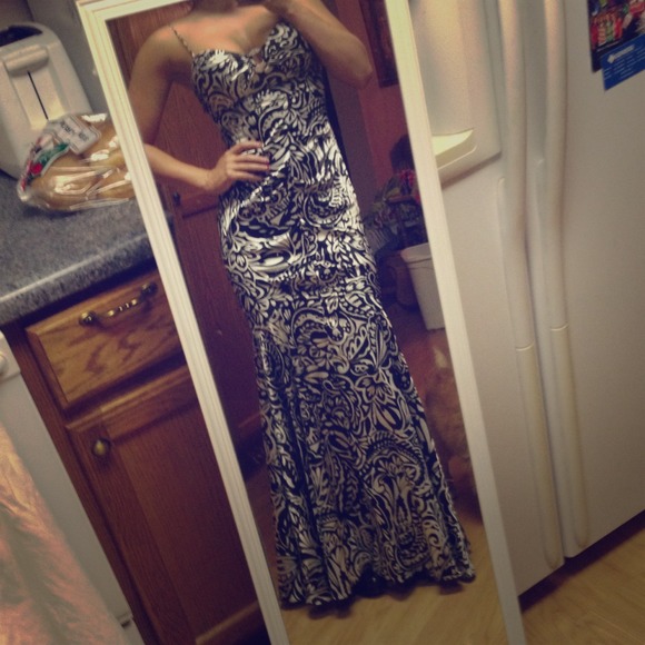 Black & white Prom dress