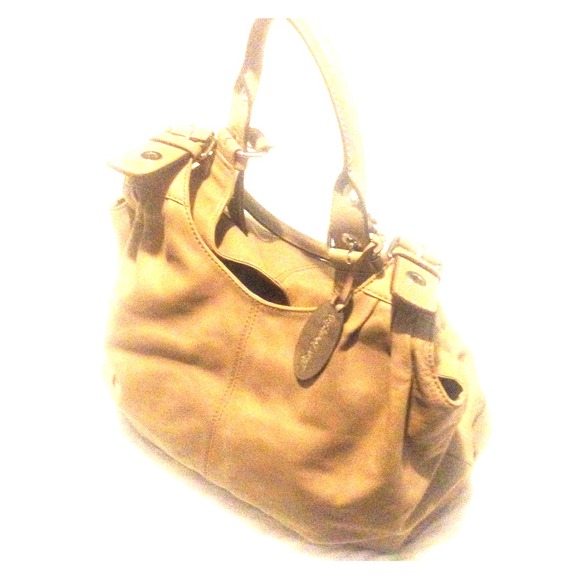Mac Douglas leather handbag in nude
