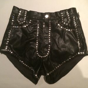 Beat 'Em Up Vegan Leather Shorts