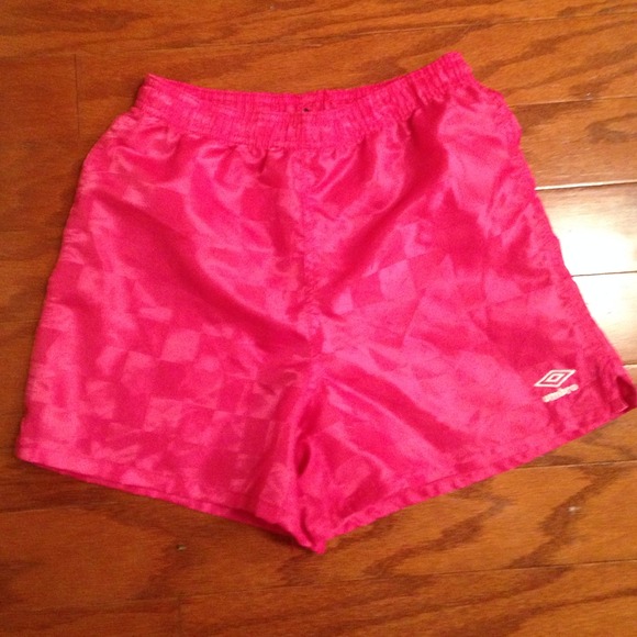 Pink athletic checker shorts