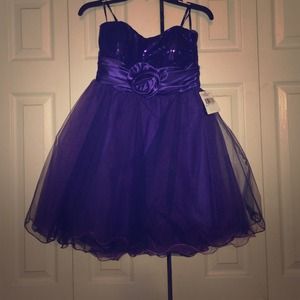 Navy/lavender short homecoming/prom dress!