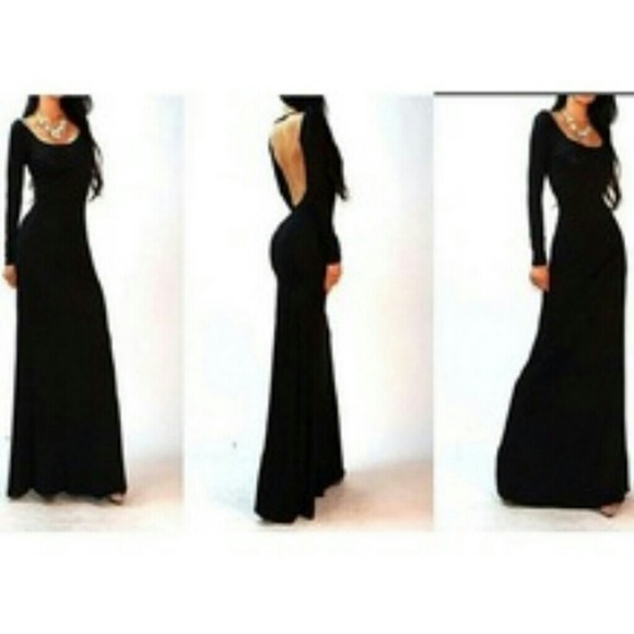 Sexy long black dress