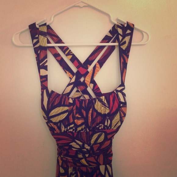 Autumn Maxi Dress w/ criss-cross back straps