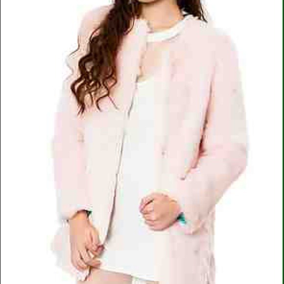 MKL Collective Pink Faux Fur Coat