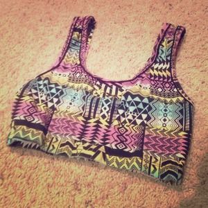 🔵SOLD🔵Forever21 patterned crop tank