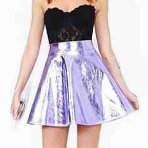 Nastygal Purple Metallic skirt