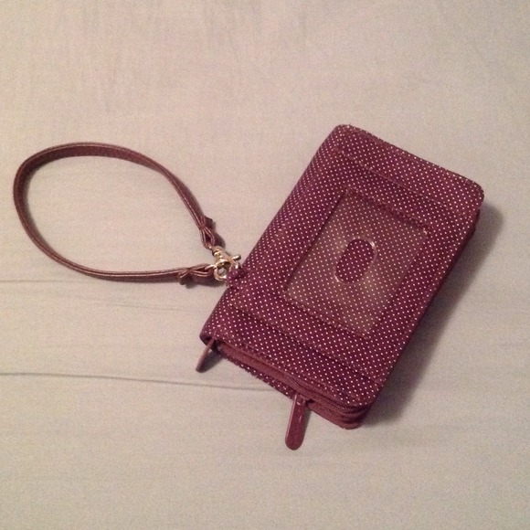 Purple thirty-one wristlet