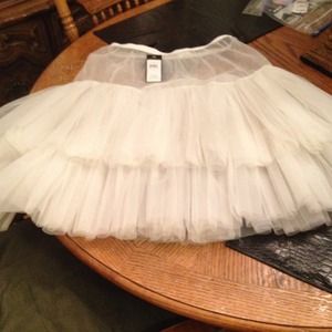BCBG MaxAzria white Tulle Petticoat Skirt