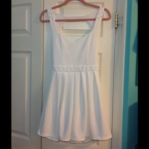 Flirty White Skater Dress