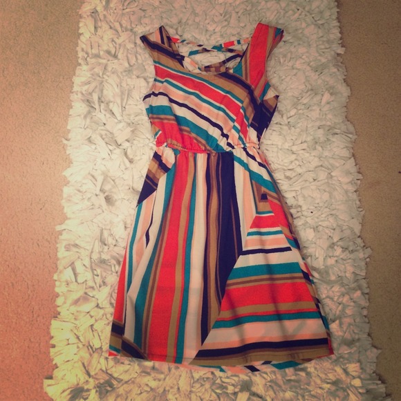 Flirty summer-striped sundress