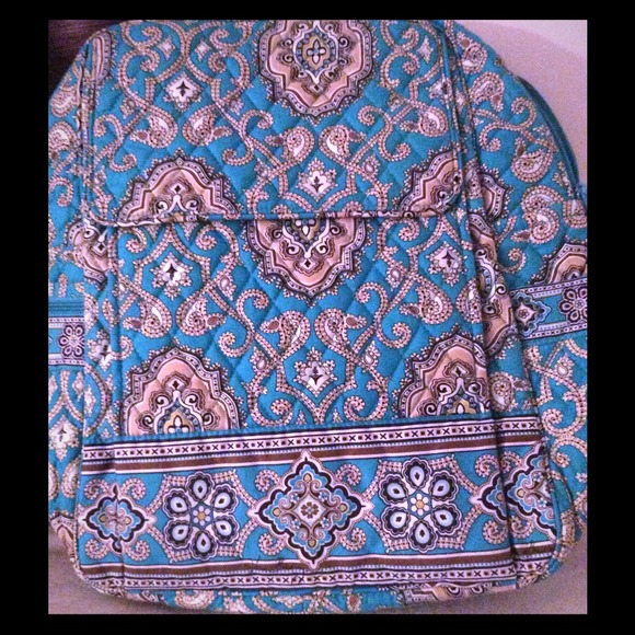 Vera Bradley Large Backpack in Totally Turq