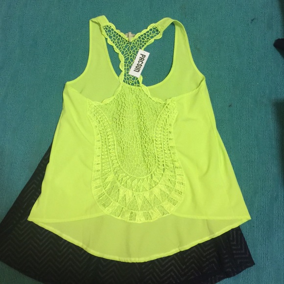 Highlighter Yellow Racerback - Picture 2 of 2