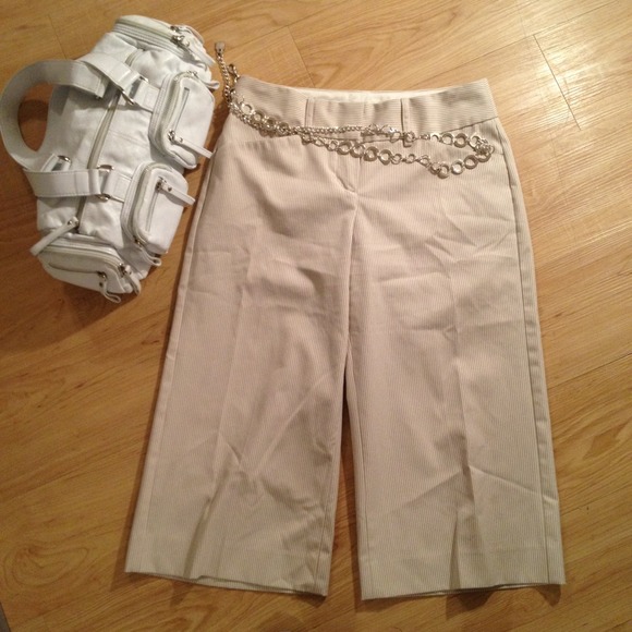 🏁DONATED🏁 {Express} Editor gaucho pinstripe pant - Picture 2 of 4