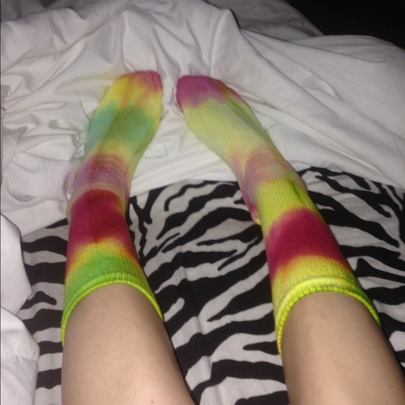 Rasta tie dye socks