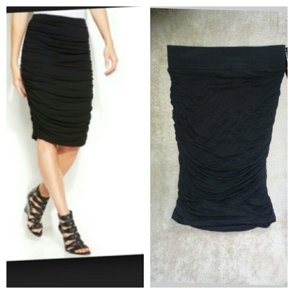 INC International Concepts Dresses & Skirts - 🎉HP🎉 NWT Flirty Black INC Ruched Pencil Skirt