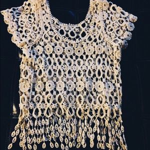 See-through white top