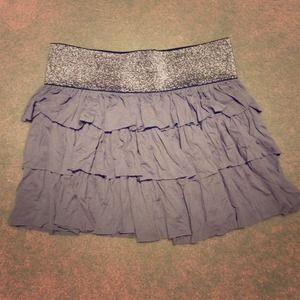 Cute gray tier skirt with sparkly elastic band
