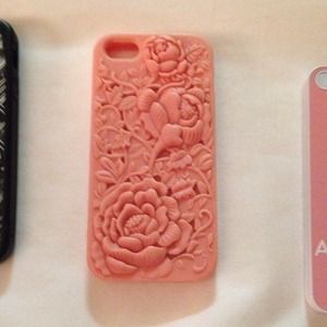 Silicone coral floral iPhone 5 case