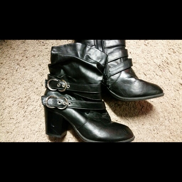 Buckle ankle booties