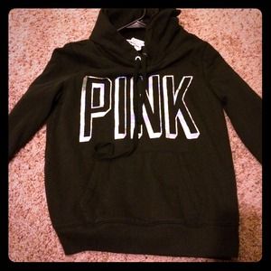 Victoria secret Pink hoodie black size medium