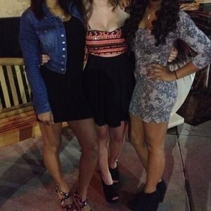 Strapless sequin dress