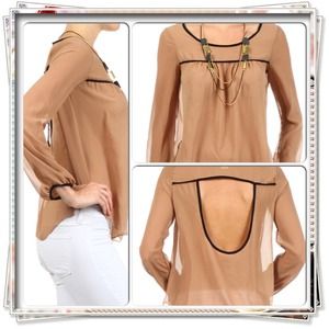 Brown Sugar Chiffon Top
