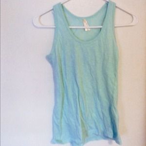 Plan mint blue tank top