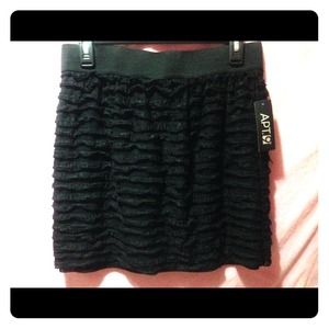 Apt.9 Black Textured Skirt