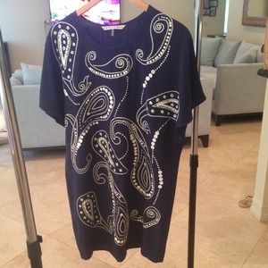 Silk & sequined Trina Turk sheath dress. Size P/S
