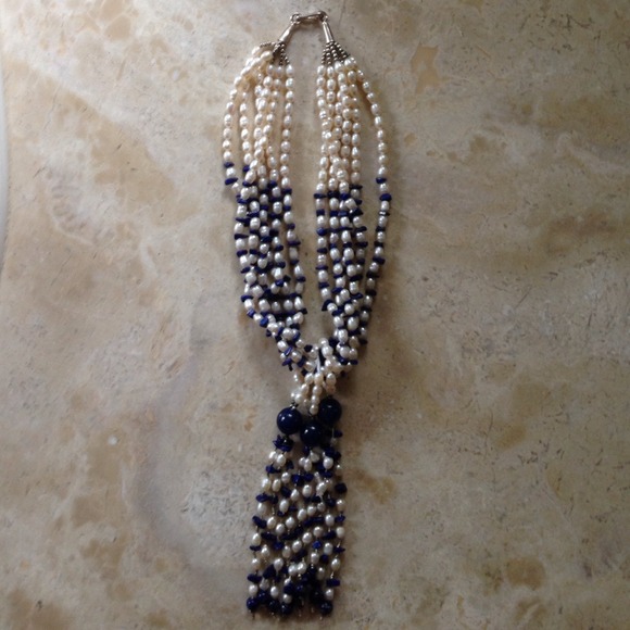 Multi strand semi precious choker
