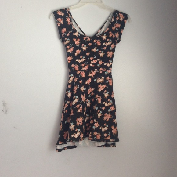 Flower print skater dress