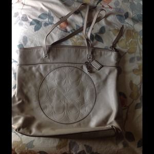 Coach Taupe Tote