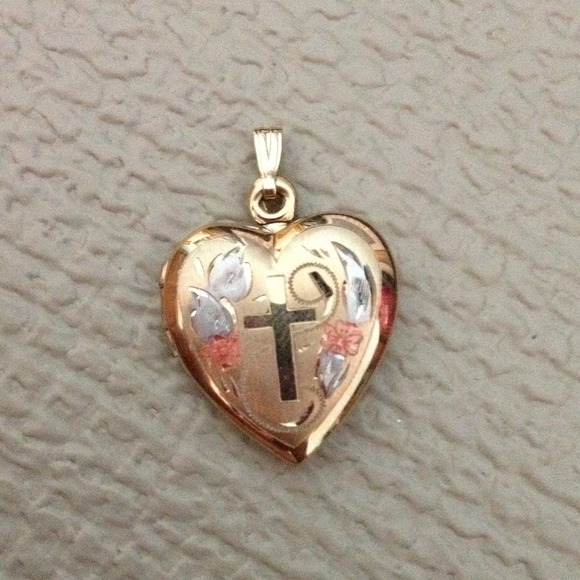 Gold heart locket