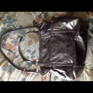 Coach Silver Tote Bag