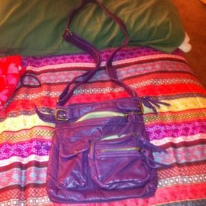 Purple purse & two piece