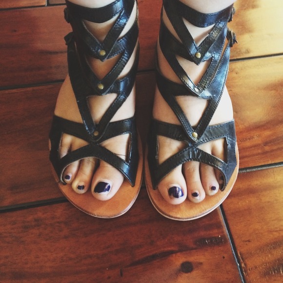 Urban Outfitters Black Gladiator Sandals