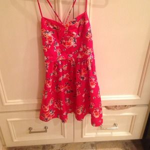 red dress with flowers