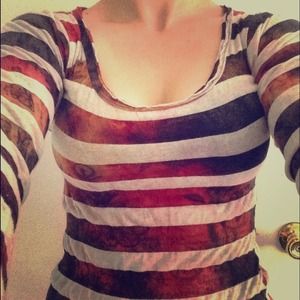 Fun, patterned and striped 3/4 sleeve