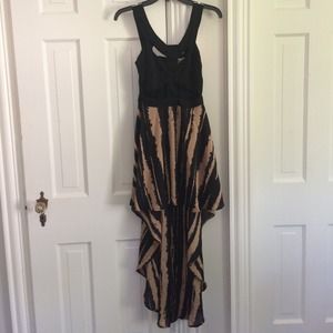 High-low dress with cutouts