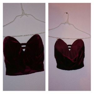 Angl Velvet Crop Top