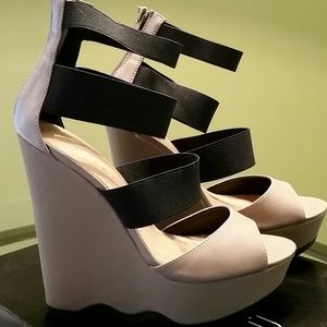 Bold Color block Wedge Sandal