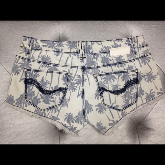 Denim Shortie Shorts - Picture 2 of 2