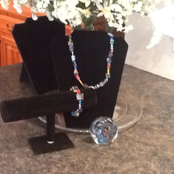 Confetti stone necklace and bracelet set - Picture 1 of 2