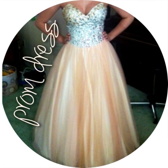 Peach Ballgown Prom Dress