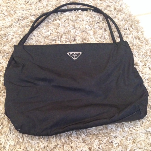 100% Authentic Prada black nylon handbag