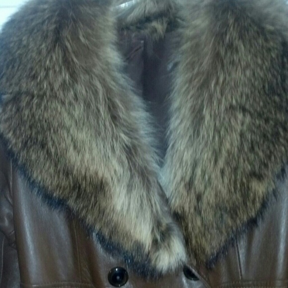Leather full length coat